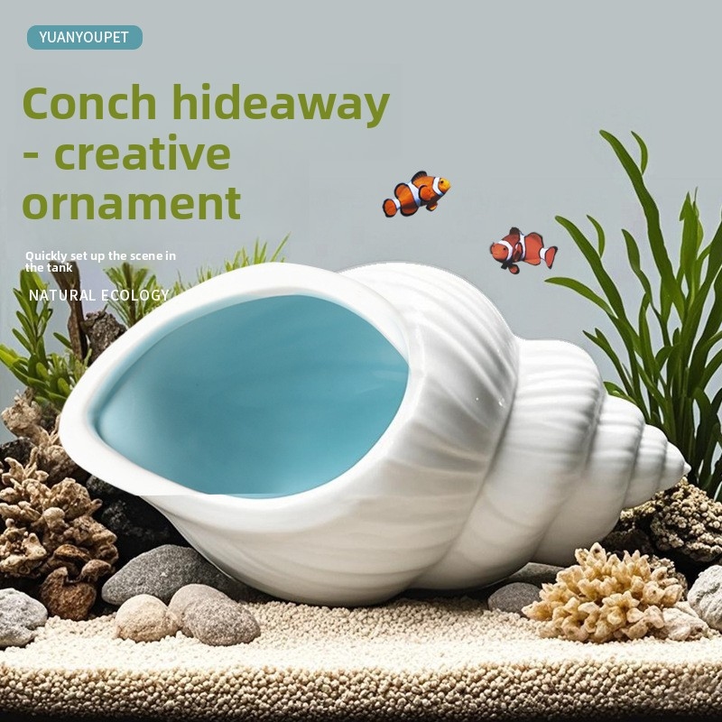 Ceramic Fish and Shrimp Hideou - Aquarium Fish Parrot review and price